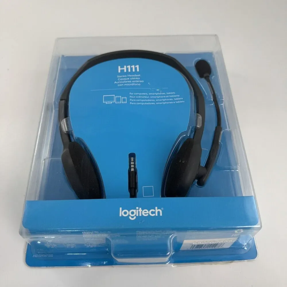 Logitech H111 Stereo‎ Headset with Microphone for Computers Smartphones Tablets